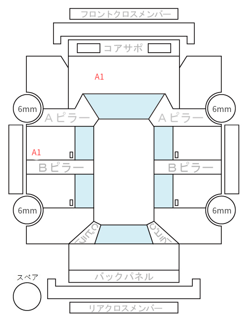 Body condition diagram (damage marks, Japanese labels)