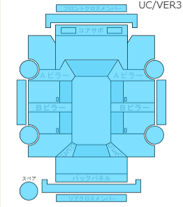 Body condition diagram (damage marks, Japanese labels)