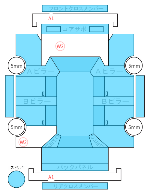 Body condition diagram (damage marks, Japanese labels)