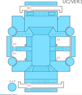 Body condition diagram (damage marks, Japanese labels)