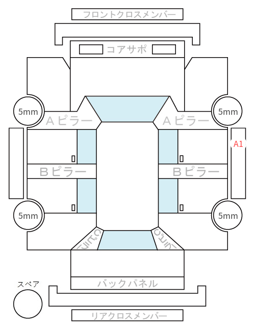 Body condition diagram (damage marks, Japanese labels)