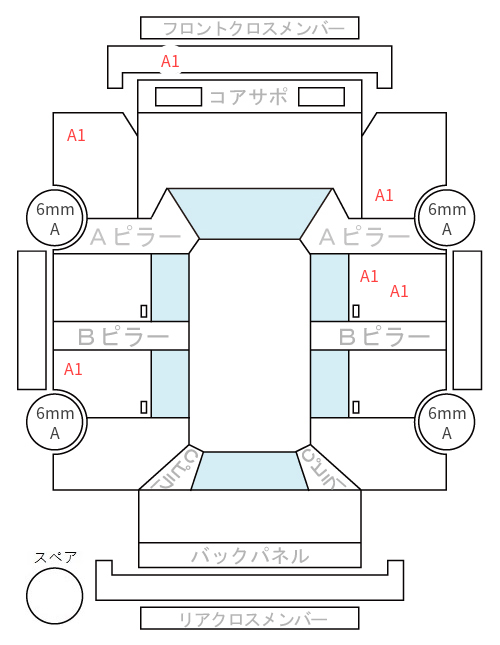 Body condition diagram (damage marks, Japanese labels)
