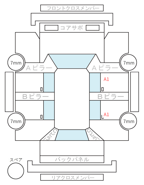 Body condition diagram (damage marks, Japanese labels)