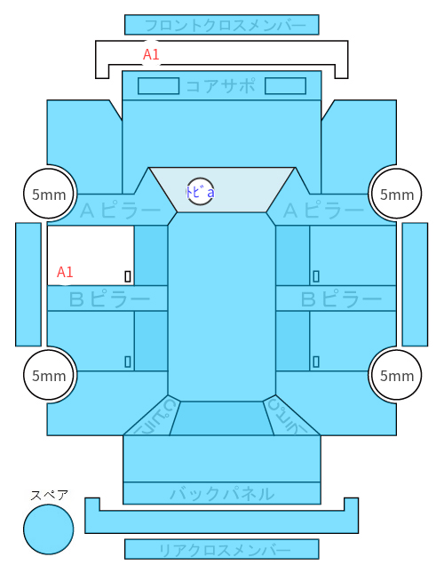 Body condition diagram (damage marks, Japanese labels)