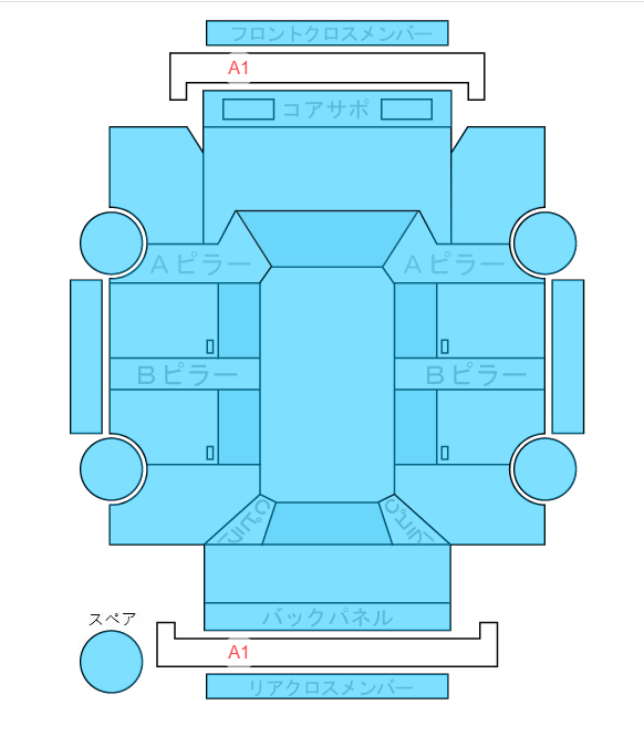 Body condition diagram (damage marks, Japanese labels)